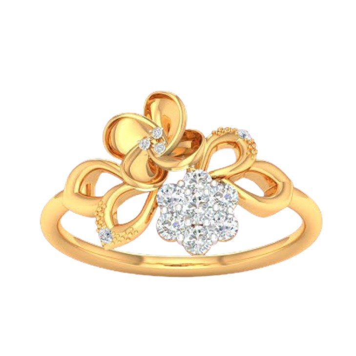 Diamond Ring for her in Yellow Gold DRG22672 – DIVAA by ORRA