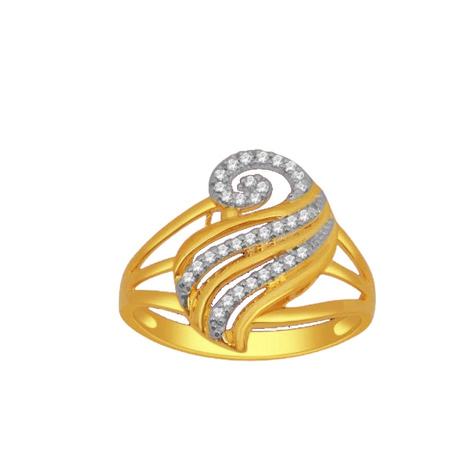 18k gold real diamond ring