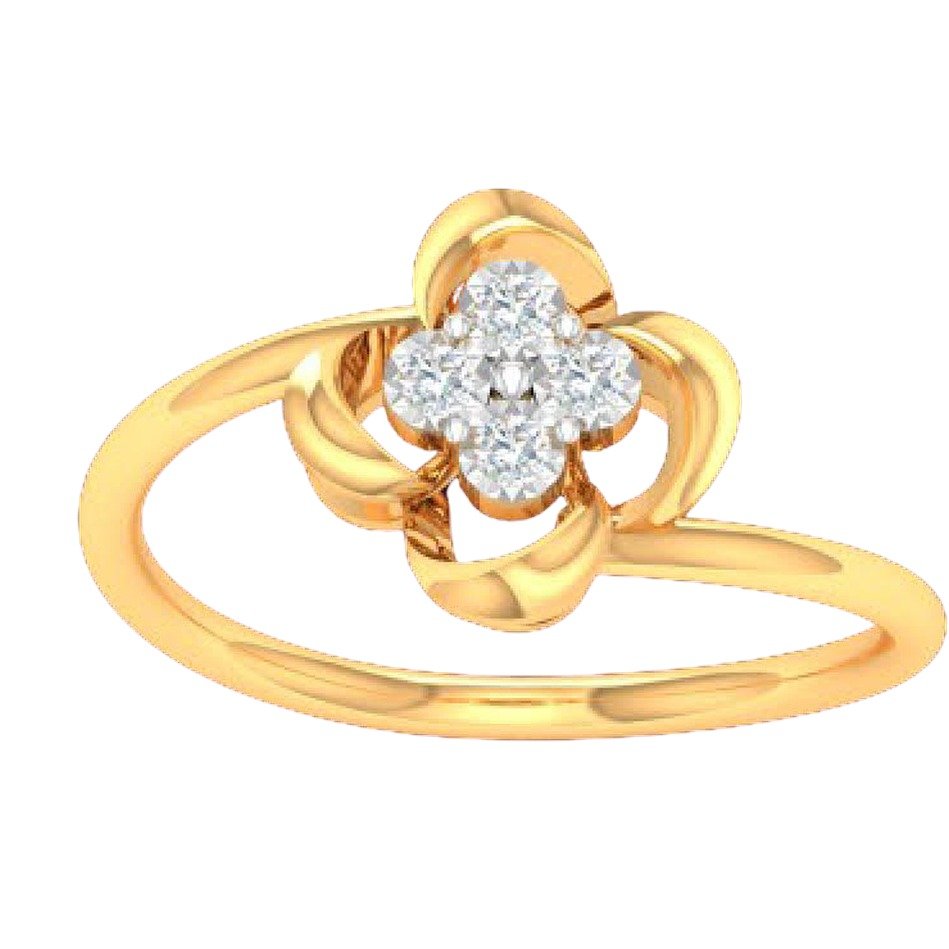 18k gold real diamond ring rj-kdr-10