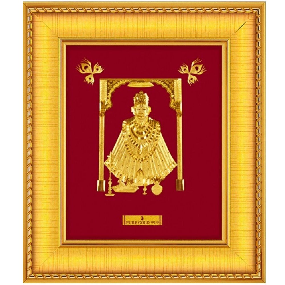 24 k gold god khatushyam photo frame rj-PGA07